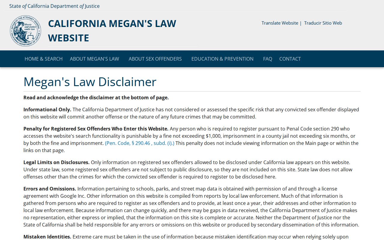 Ontario people search and California public safety registry